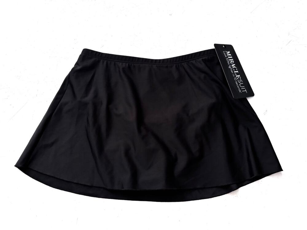 Miraclesuit Black Skirted Skirt 6516602 Swim Bikini Bottom